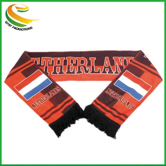 Polyester Satin Printing Sports Team Promotional Football Fans Scarf
