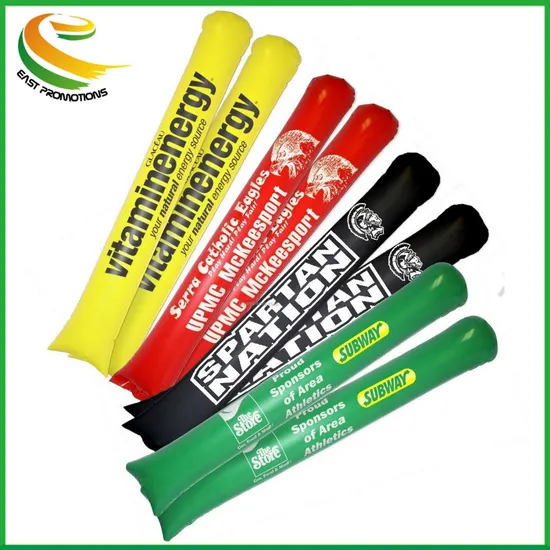 Custom LED Flashing PE Inflatable Clappers Cheering Stick with Light Lighting