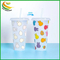 Wholesale Transparent Cold Color Changing Cups 24oz 16oz PP Plastic Beverage Straw Cup