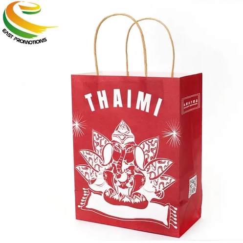 Colorful Kraft Gift Paper Bag Paper Shopping Bag with Twisted Handle 