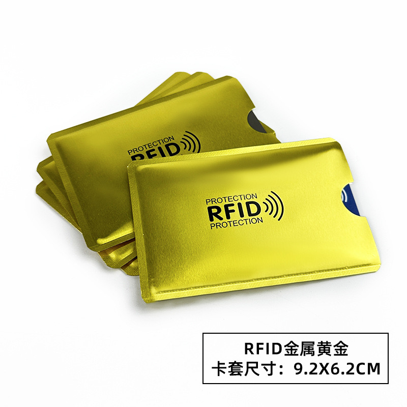 Custom Logo AntiScan Aluminum Foil Card Holder, RFID Blocking Credit Card Sleeve 
