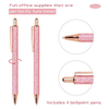 Glitter Sparkly Fancy Inspirational Ballpoint Pen with Retract Pen Pretty Cute Metal Aluminum Pen