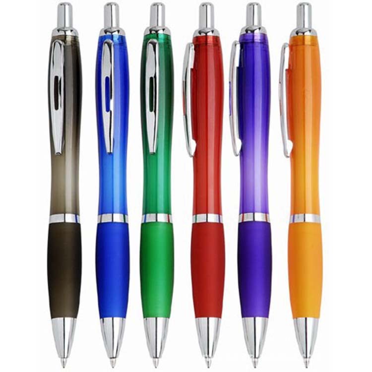 Custom Logo Printed Advertising Promotional Plastic Pressed Ball Pens for Gifts
