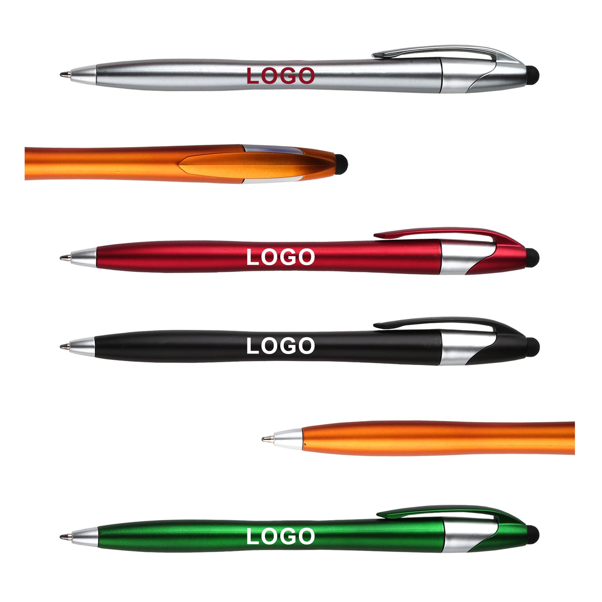 Wholesale Bulk Glitter Metal Button Ballpoint Pen Gift Shining Color Pens