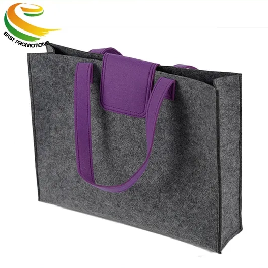 Factory Personalized Custom Fashion Large Capacity Felt Tote Bags Handbags for Women