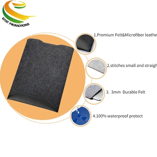 Wholesale15-Inch Slim Waterproof custom laptop sleeve leather laptop sleeve