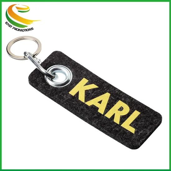 Custom Logo Printed Wool Felt Key Chain