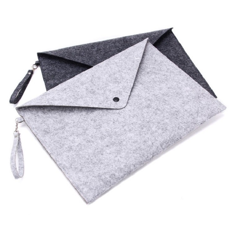 Factory Supply Felt File Pocket Envelope Pouch A4 Felt Document Bag