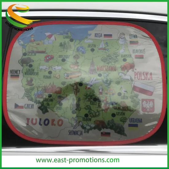 Custom Electrostatic Adsorption Foldable Nylon Mesh Side Window Car Sunshade Windshields for Advertising