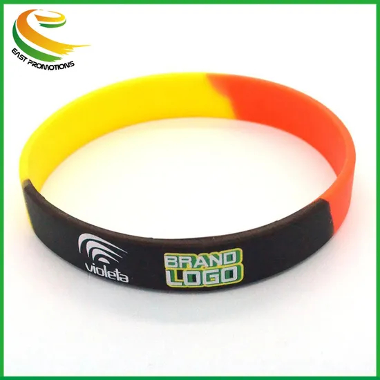 Custom Your Own Logo Fashion Rubber Silicone Bracelets Men