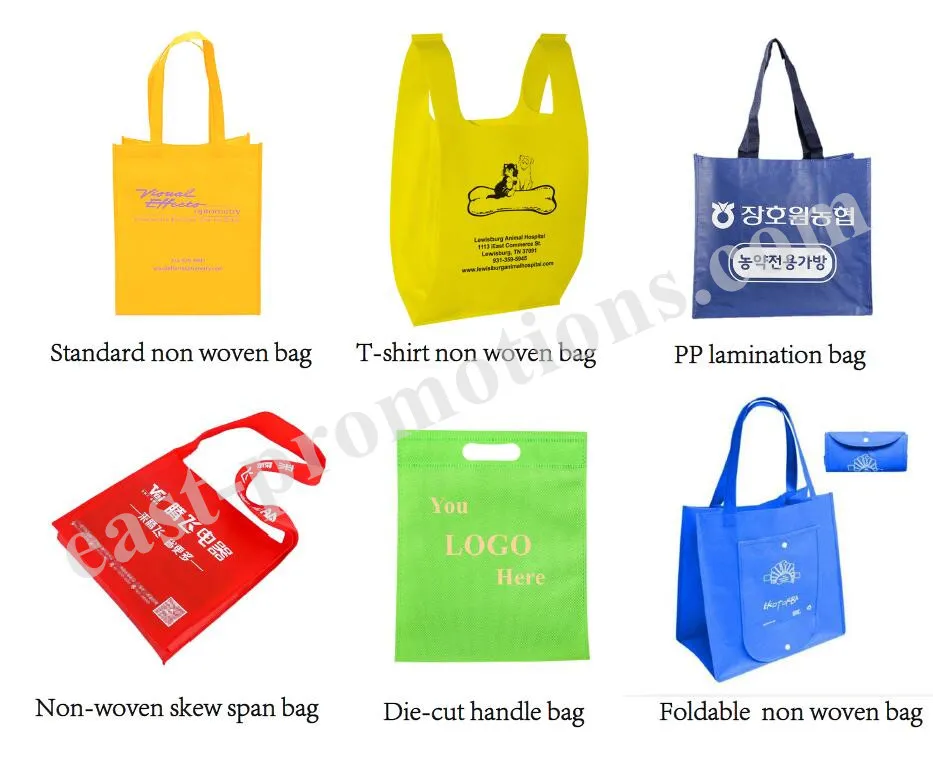 Custom Printed Reusable Large Non-Woven Tote Bag Handbag with Long Stronger Handle