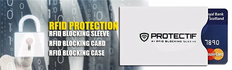 RFID Blocking ID Credit Card Holder Passport Security Protector Anti Theft RFID Credit Card Shield