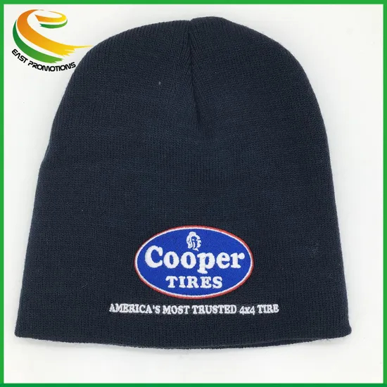 Factory Customized Plain Colors Wool Jacquard Knitted Beanie Caps Winter Sport Hat with Woven Label