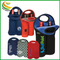 Customized Neoprene Double Wine Cooler Tote Bags Bottle Sleeve with Carrying Handle