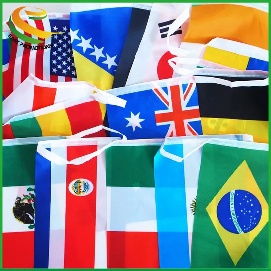 Advertising Double Sides Printed Hanging Event Vinyl Flag Strings Flag Bunting