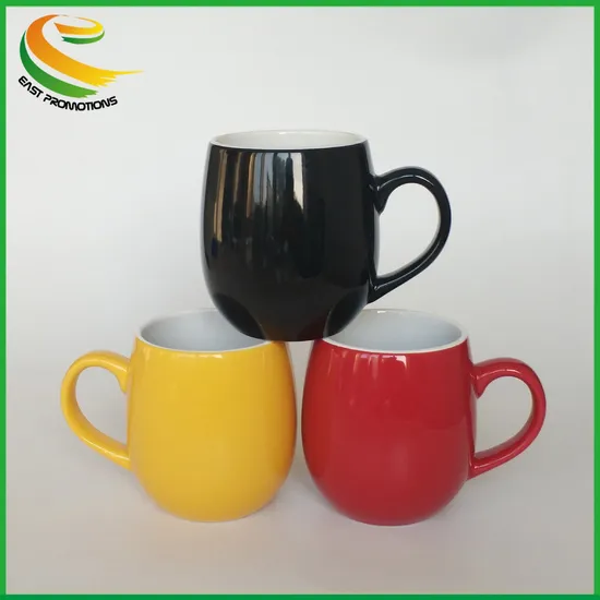 Custom Design 10oz 300ml Big Drum Belly Ceramic Coffee Mug Porcelain Drinking Cups
