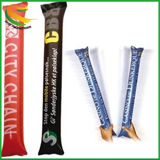 OEM LED Flash Inflatable Air Long Thunder Cheering Sticks with Logo Printing