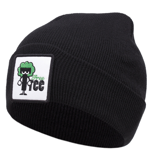 High Quality Winter Hats Promotional Plain Knitted Beanie Hat with Custom Logo