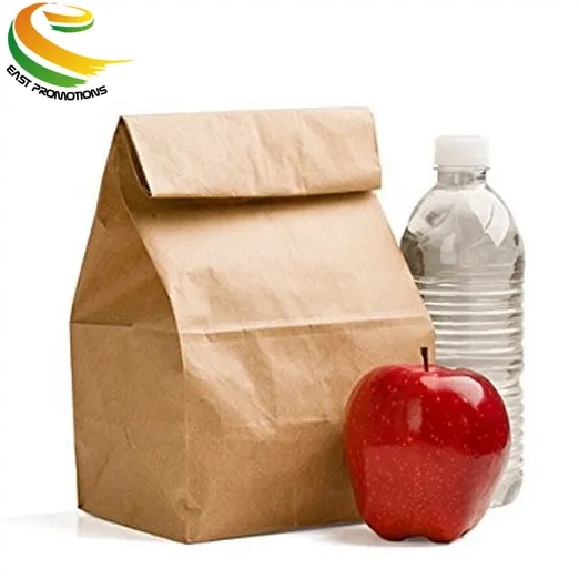 Custom Brown Kraft Paper Cake Bag Food Grade Paper Packing Bag Anti-Oil Pouch for Food