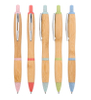 Eco Green Promotional Recyle Bamboo Wood Curvy Viva Ballpoint Pen with Laser Engraved Logo