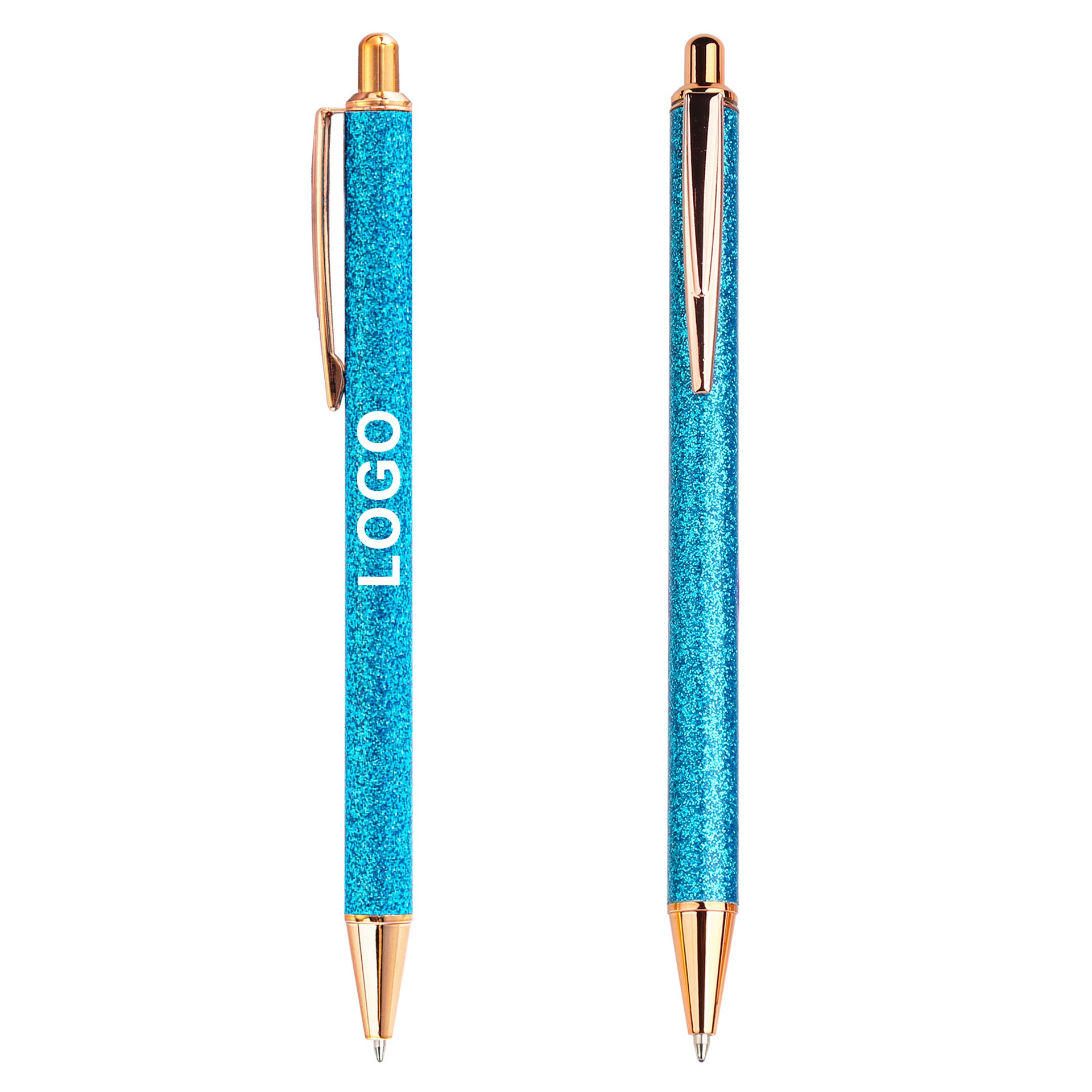  Wholesale Bulk Glitter Metal Button Ballpoint Pen Gift Shining Color Pens
