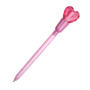 Custom Logo Printed Advertising Plastic Love Shaped LED Light Ballpoint Pen for Christmas Halloween Kids Gifts 