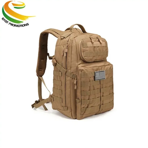 High-Capacity Hiking Military Style Bag, Camouflage Tactical Molle Backpack for Travel