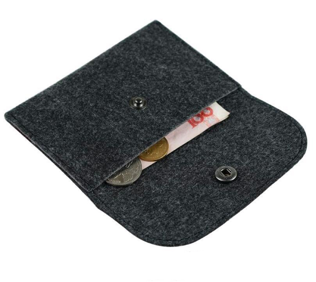 Felt Coin Purse Unisex Cute Felt Mini Coin Purse Wallet Casual Small Bags Key Card Money Holder