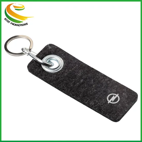 Custom Logo Printed Wool Felt Key Chain