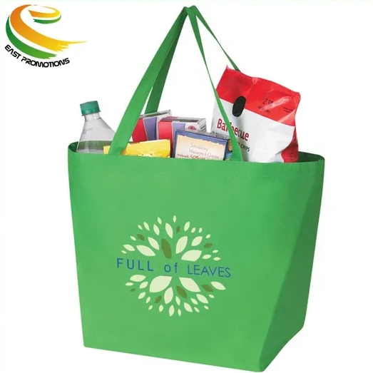 Custom Logo Printed Eco-friendly Ecological Bag Large Nonwoven Shopping Tote Bag for Supermarket