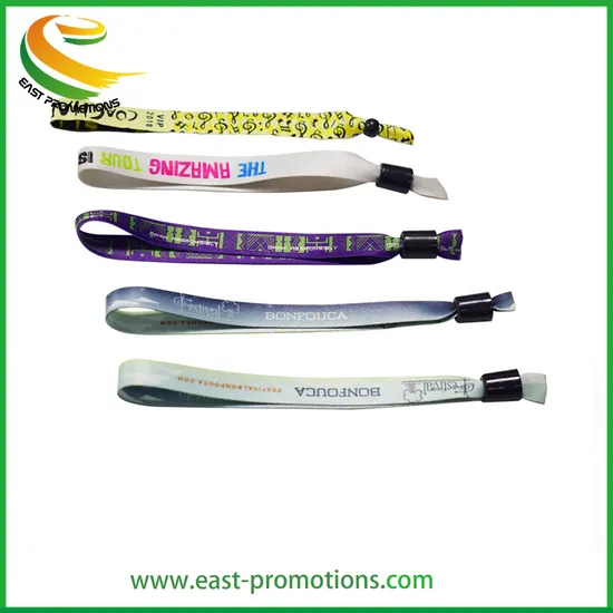 Customized Eco Fabric Bracelets Woven Wristband for Music Events