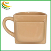 Customized Milk Pocket Mug, Ceramic Coffee Cup with Cookie Holder for Gifts