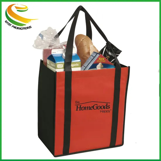 Custom Printed Reusable Large Non-Woven Tote Bag Handbag with Long Stronger Handle