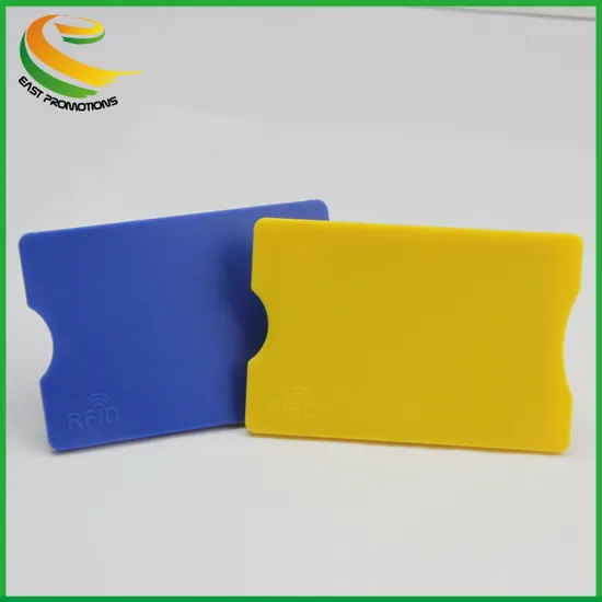 Silk Printing Hard Plastic ABS RFID Blocking Card Sleeve for Credit Card