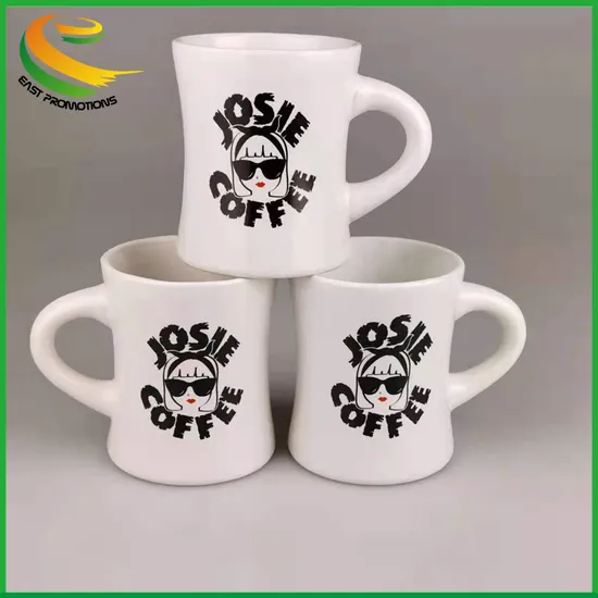 Wholesale Tick Wall Tight Waist Mug Thin Ceramic Coffee Mug Cups for Drinking
