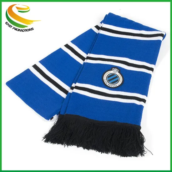 Polyester Satin Printing Sports Team Promotional Football Fans Scarf
