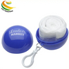 Outdoor Camping Keychain Portable Spherical Case Raincoat Plastic Ball Key Chain Disposable Rain Poncho
