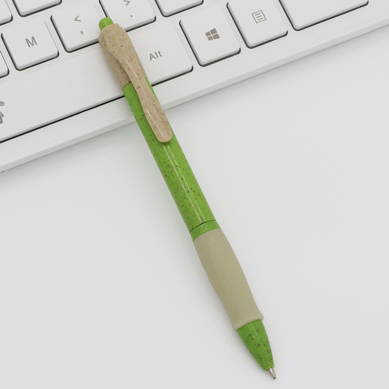 Custom Logo Biodegradable Pens Eco Friendly Wheat Straw Ball Point Pen for Promotion