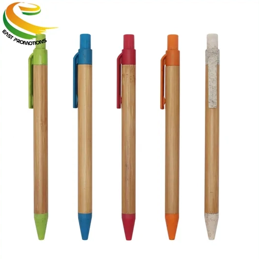 Hot Sale Eco Promotional Bamboo Ballpoint Pen Wooden Gift Pen with Logo Laser Printing