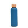 New Stainless Steel Sports Vacuum Insulated Flask Soft Touch Water Bottle with Wood Bamboo Lid 