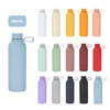 Custom Logo Leak-proof Double Wall Stainless Steel Water Bottle Soft Touch Small Mouth Rubber Coating Thermal Vacuum Flask