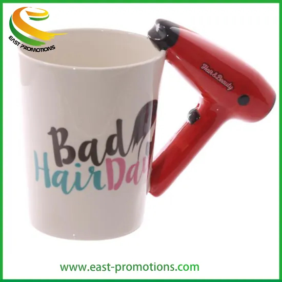 Hot Sales Novelty Boot / Lipstick / High Heels / Hair Dryer Design Ceramic Mug for Promotional Gifts