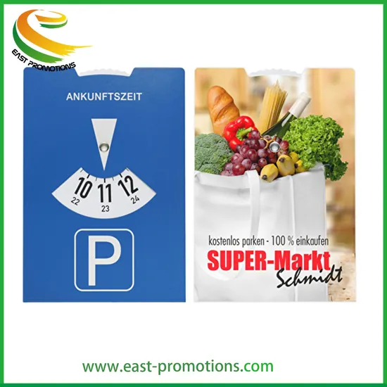 Full Printing Paper Car Parking Disc Clock / Parking Disk / Parking Timer for Promotional Gifts