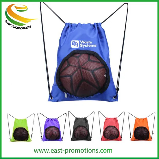 Custom Basketball Drawstring Bag Sport Ball Backpack with Mesh for Gym