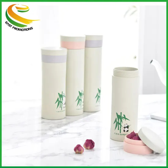 Eco-Friendly Bamboo Fiber Bottle with Tea Filter 430ml