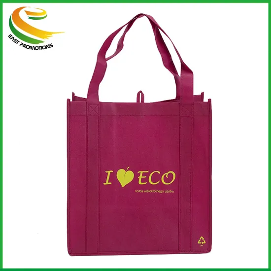 Custom Printed Reusable Large Non-Woven Tote Bag Handbag with Long Stronger Handle