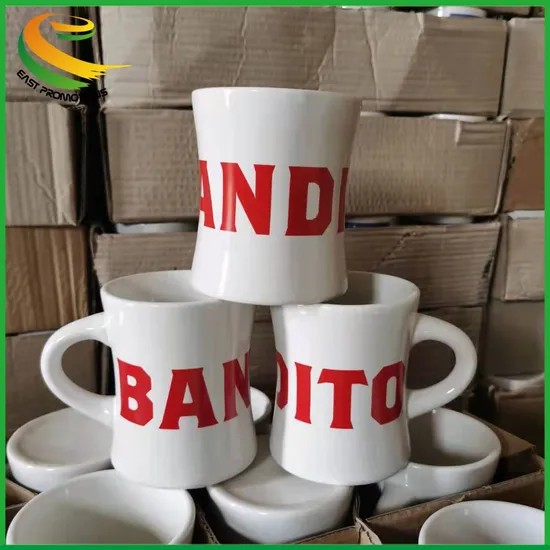 Wholesale Tick Wall Tight Waist Mug Thin Ceramic Coffee Mug Cups for Drinking