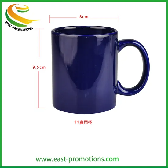 Factory Wholesale Customized 11oz Promotional Drinking Porcelain Mug Ceramic Tea Cups with C Handle