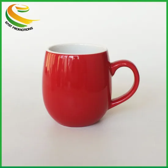 Custom Design 10oz 300ml Big Drum Belly Ceramic Coffee Mug Porcelain Drinking Cups