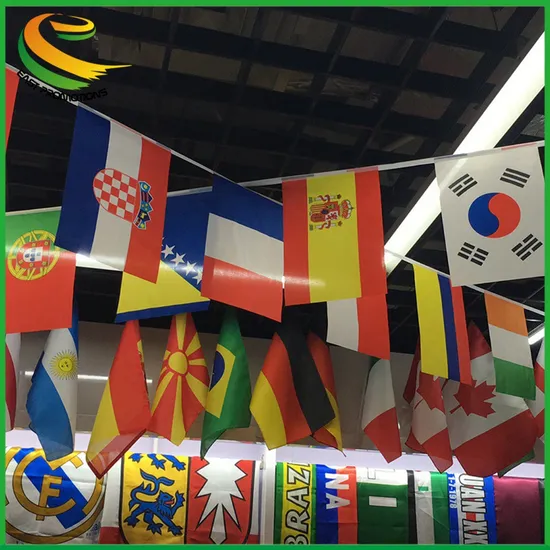 Advertising Double Sides Printed Hanging Event Vinyl Flag Strings Flag Bunting